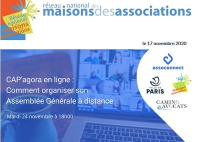 Organiser son Assemblée Générale à distance : webinaire le 24 novembre à 18h00