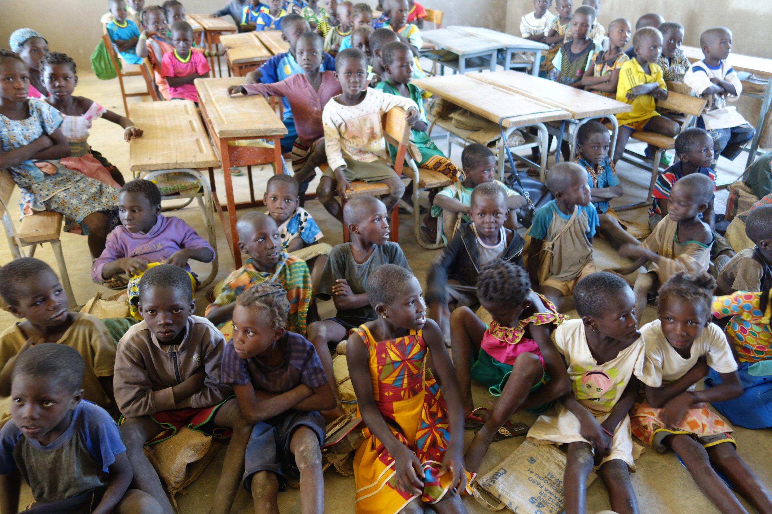 Enfants à l'école de Gossina, au Burkina Faso